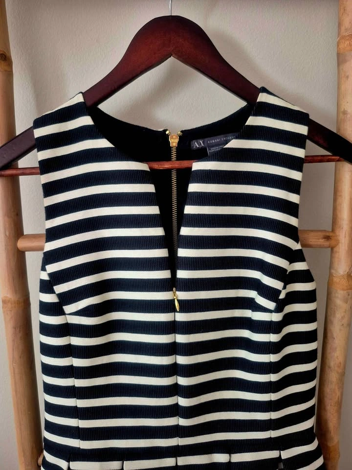 Armani Exchange Striped Fit-and-Flare Dress - photo 3