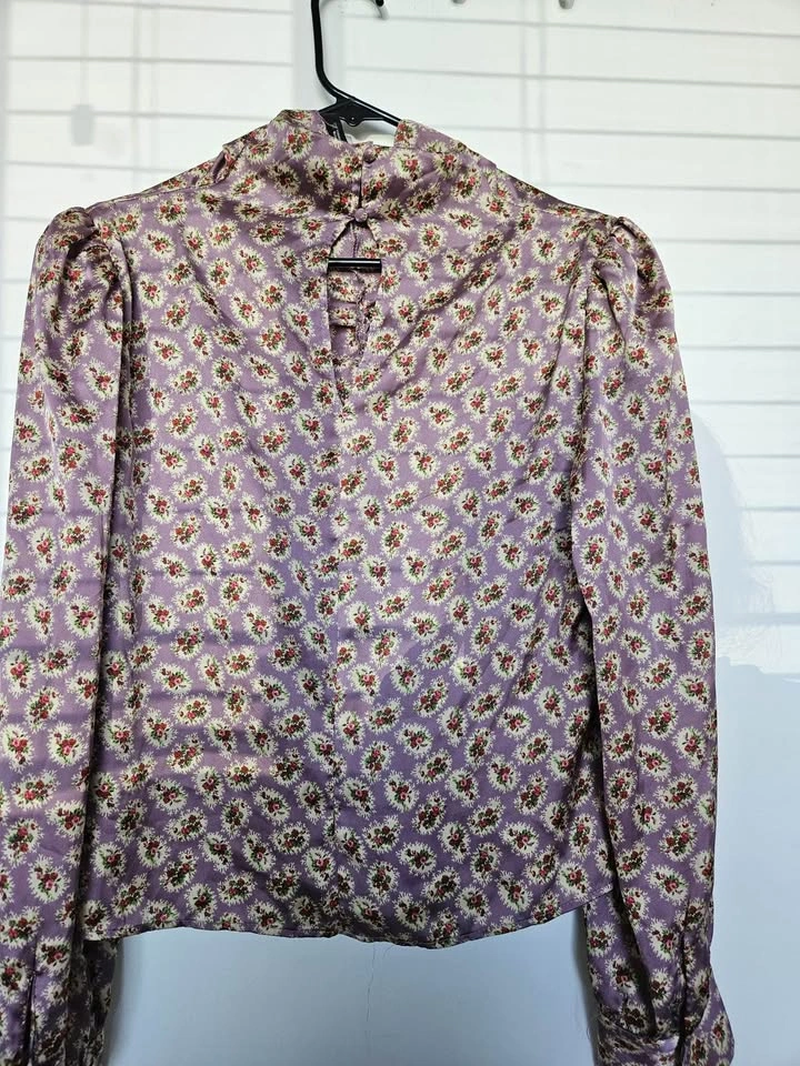 Women's Silk Blouse Size L with Side Zipper - photo 3