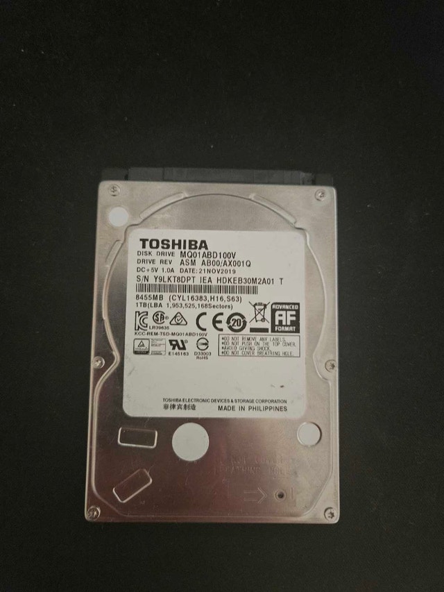 Toshiba 1 TB Hard Drive