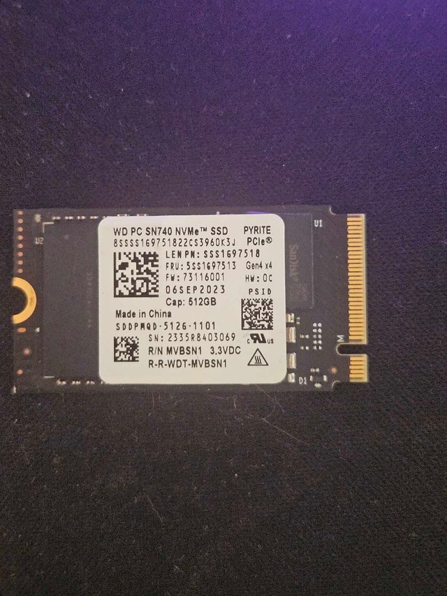 Western Digital SN740 512GB NVMe SSD (M.2 2230 PCIe 4.0)