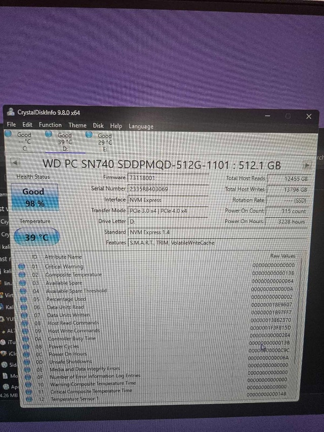 Western Digital SN740 512GB NVMe SSD (M.2 2230 PCIe 4.0) - photo 3