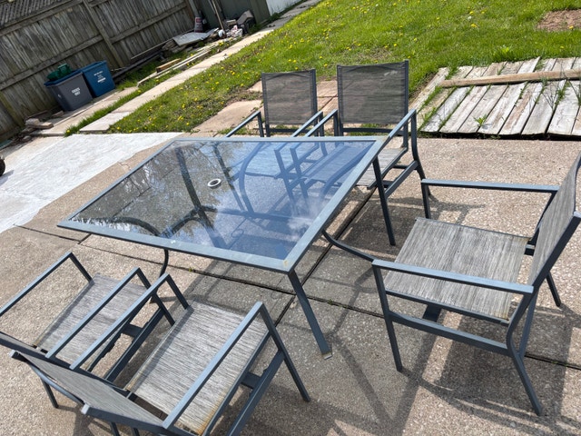 Large Patio Dining Set with 5 Patio Chairs