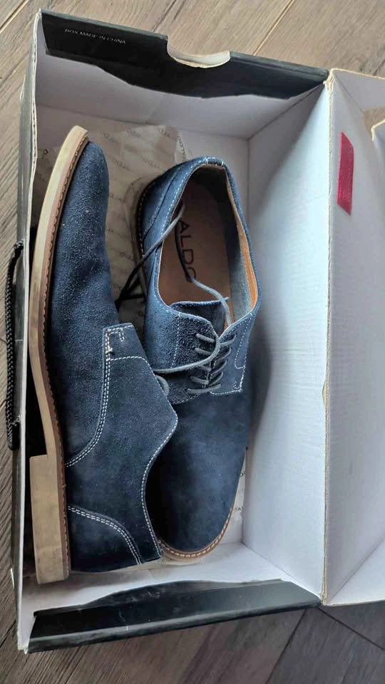Aldo Blue Suede Dress Shoes