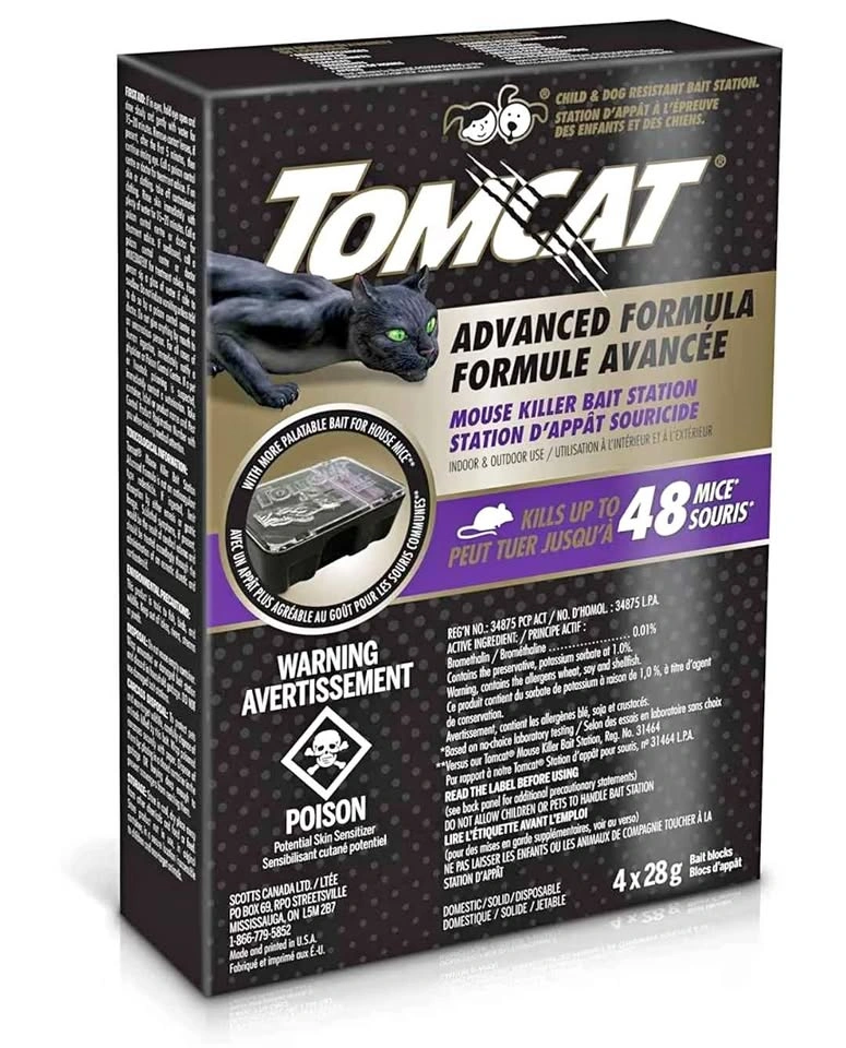 Tomcat Mouse Killer Bait Station Advanced Formula 4 x 28g