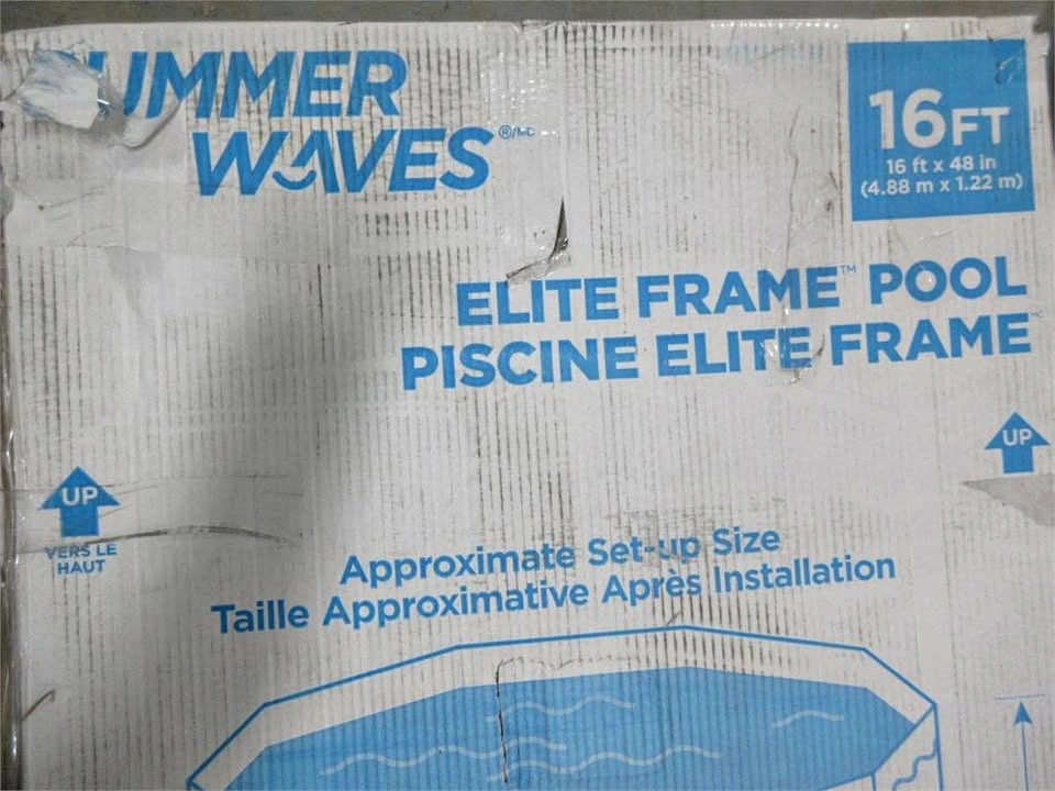 SUMMER WAVES 16' ELITE FRAME POOL WITH FILTER