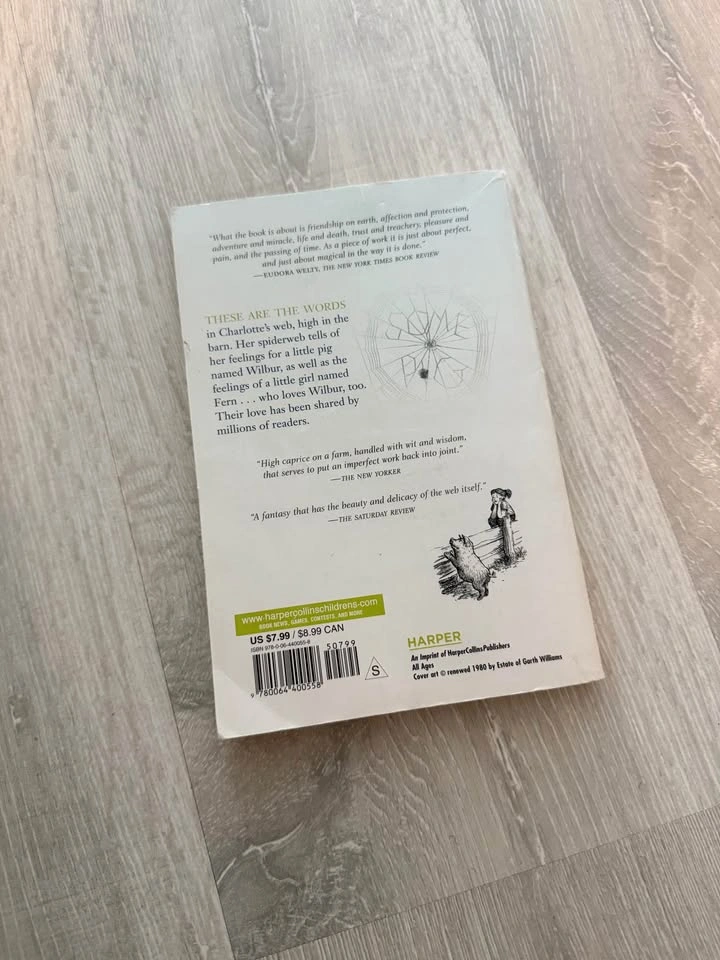 Charlotte's Web Paperback Book E.B. White 60th Anniversary Editi - photo 2