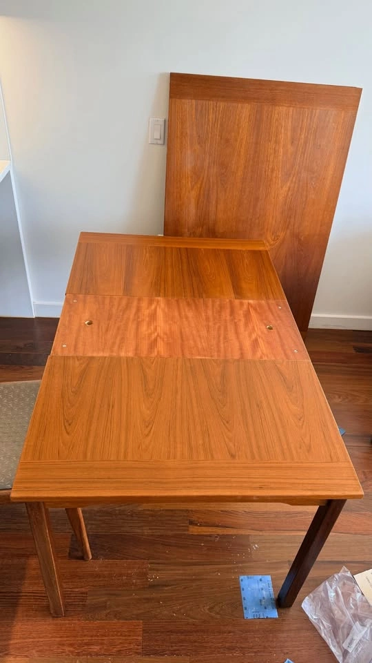 Danish Teak Extendable Dining Table + 4 Chairs - photo 3