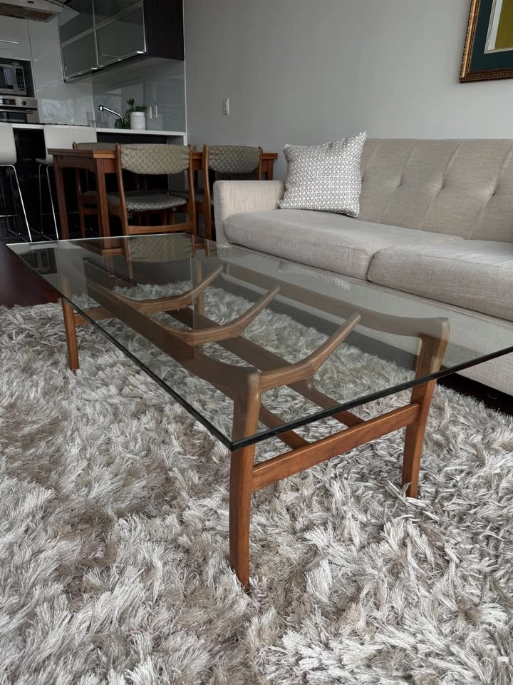 Danish MCM Walnut Coffee Table Attributed to Sven Ellekaer - photo 2