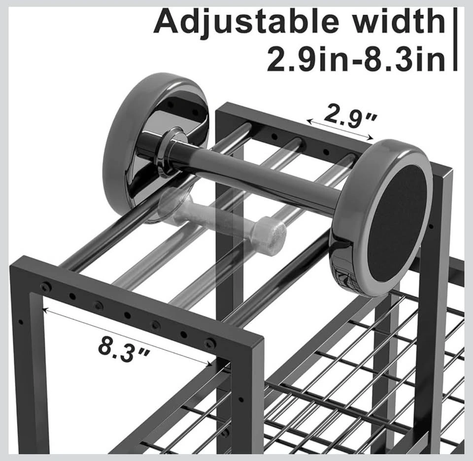 5-Tier Home Gym Storage Rack with Wheels - photo 4