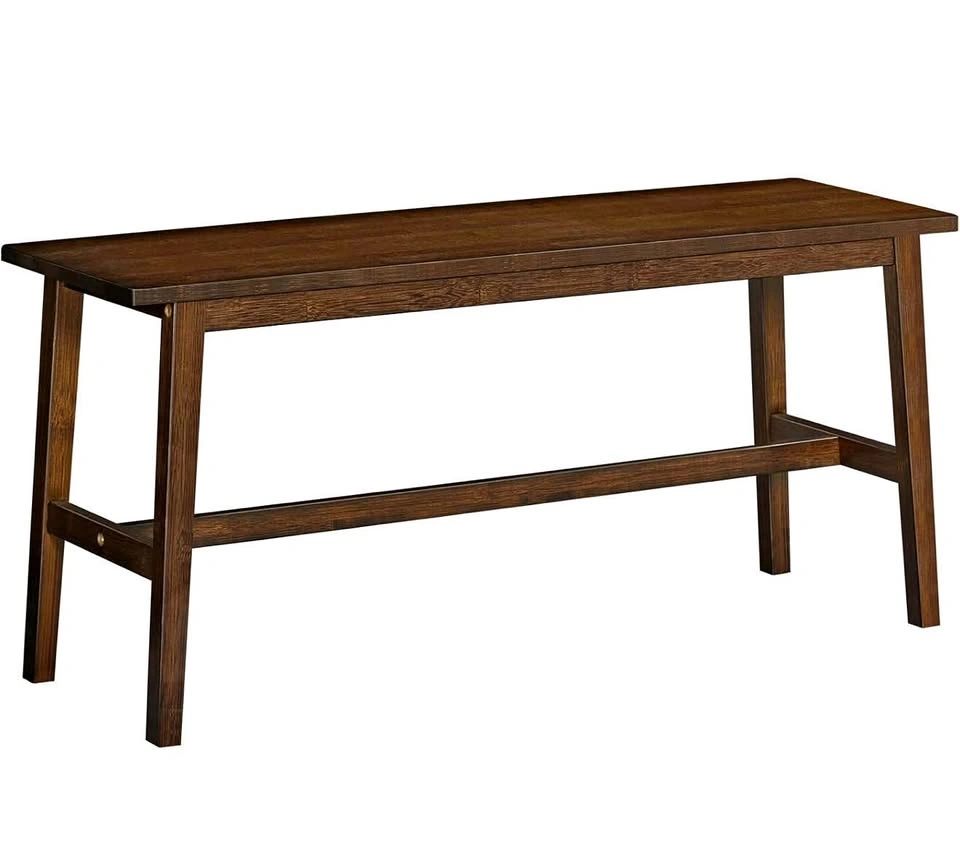 Bamboo Dining Bench, Farmhouse Wood Bench