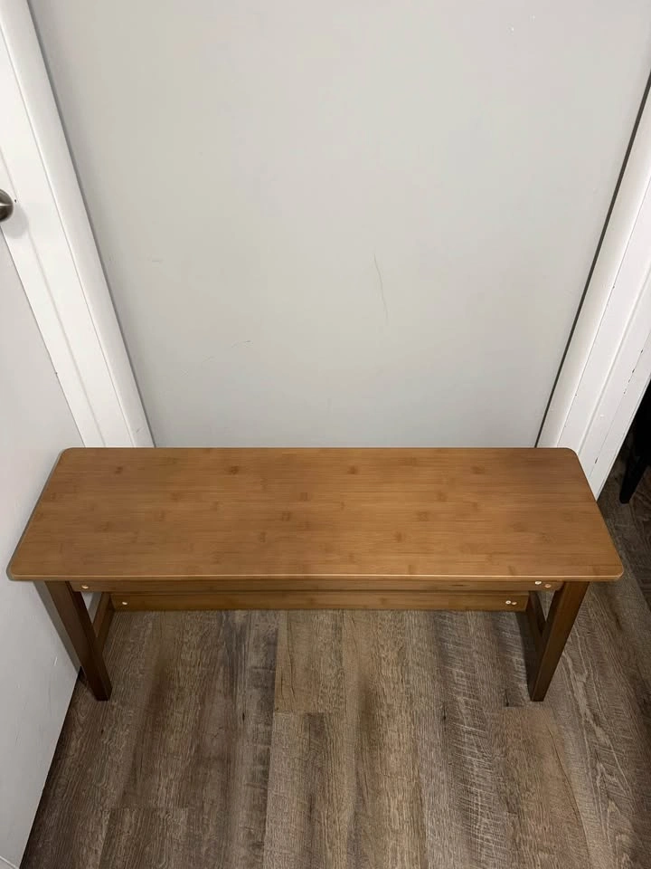 Bamboo Dining Bench, Farmhouse Wood Bench - photo 4
