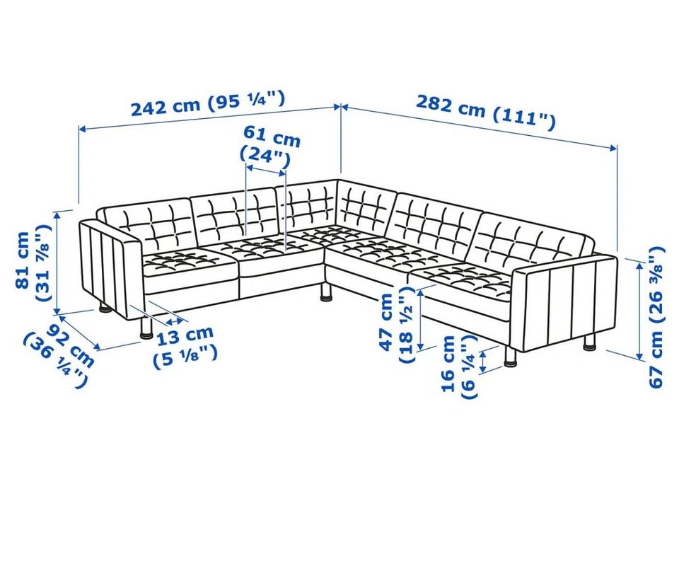 Huge IKEA sectional (less than 1 year old) - photo 3