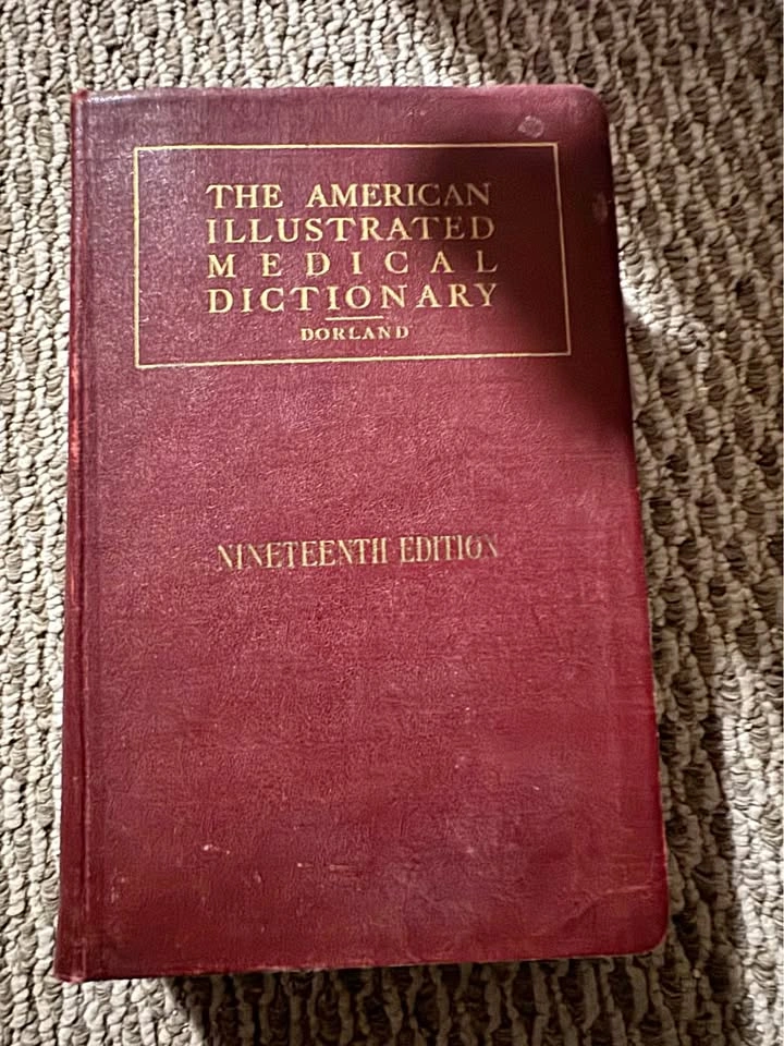 Vintage Illustrated Medical Dictionary