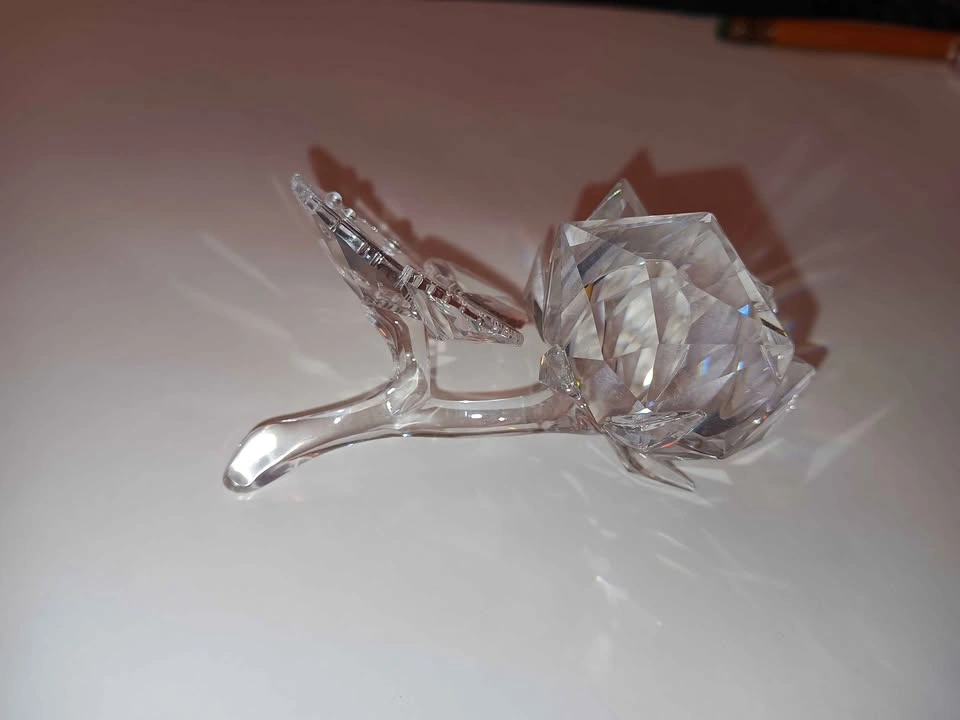 Swarovski Crystal Rose on Stem with Leaves - photo 3
