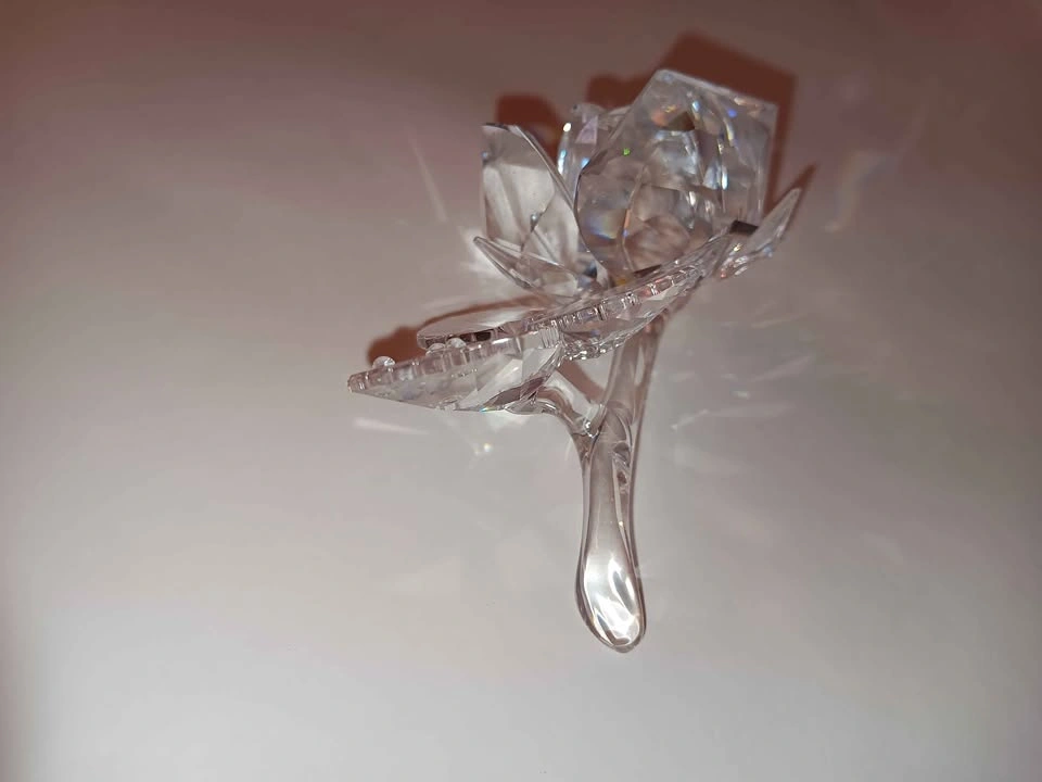 Swarovski Crystal Rose on Stem with Leaves - photo 4