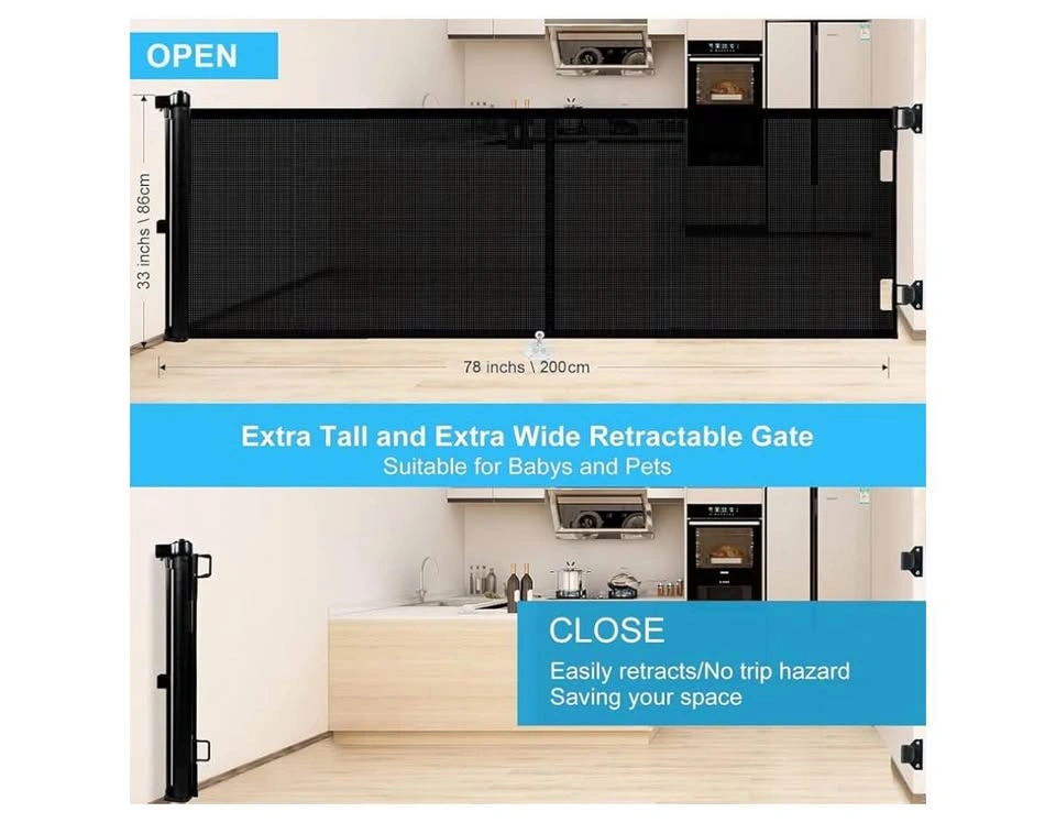 Extra Wide Retractable Baby Gate (Up to 78") - photo 3