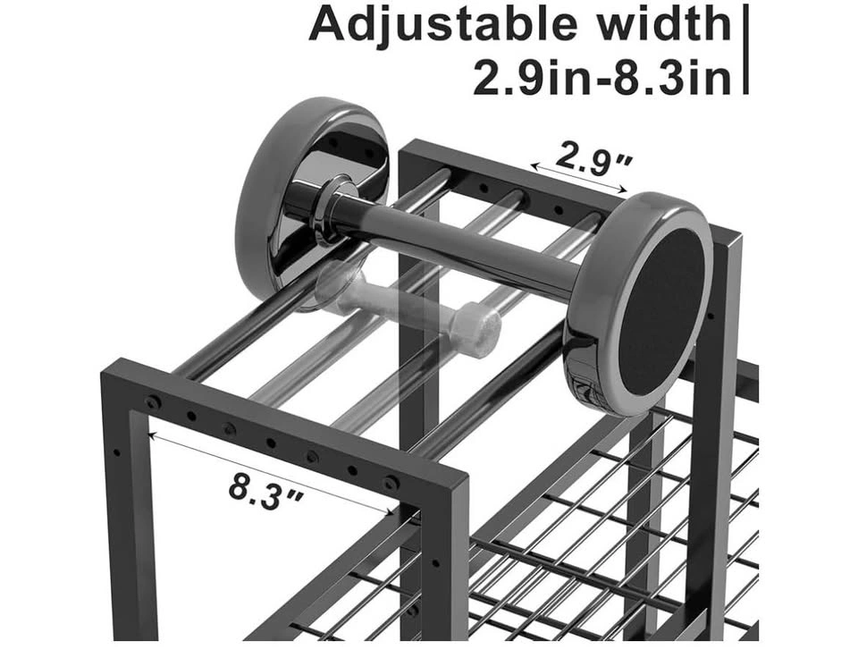 5-Tier Home Gym Storage Rack with Wheels - photo 3
