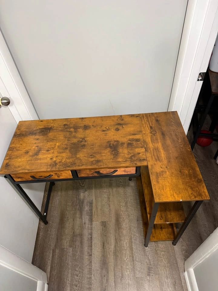 Brand New L-Shaped Computer Desk with Drawers & Shelves - photo 2