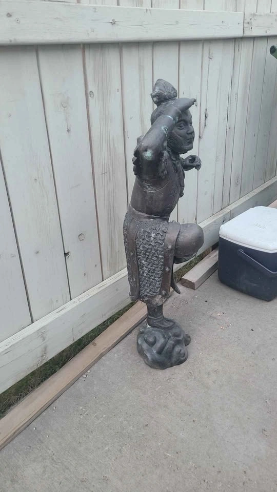 Vintage Bronze Monkey King Sun Wukong Statue - photo 2