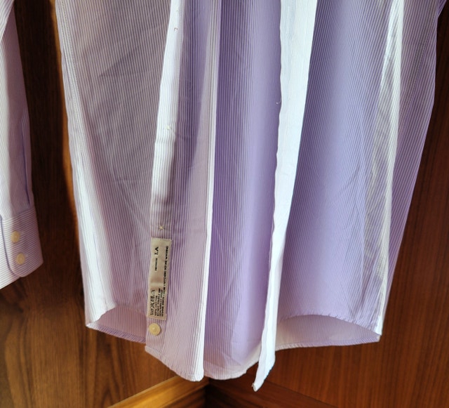 Charles Tyrwhitt Men's Lilac Striped Oxford Shirt Slim Fit 15/34 - photo 5