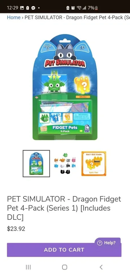 Pet Simulator Dragon Fidget Pet 4-Pack (Series 1) - photo 2