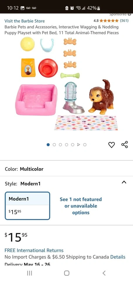 Barbie Pets and Accessories Puppy Playset with Pet Bed - photo 2