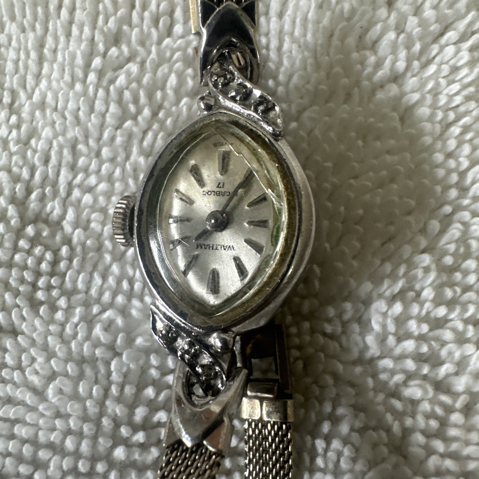 Vintage Waltham Ladies Watch 17 Jewels Incabloc Teardrop Case Un - photo 5