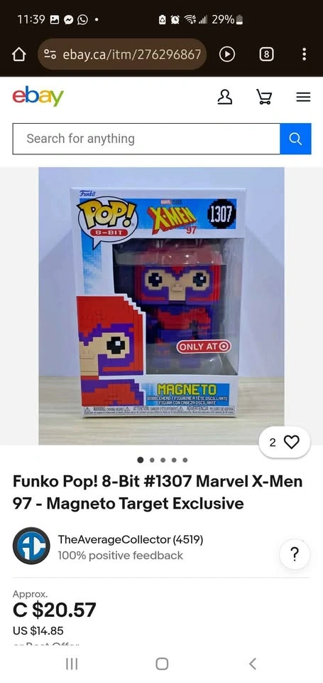 Funko Pop! 8-Bit Magneto X-Men 97 Target Exclusive #1307 - photo 2