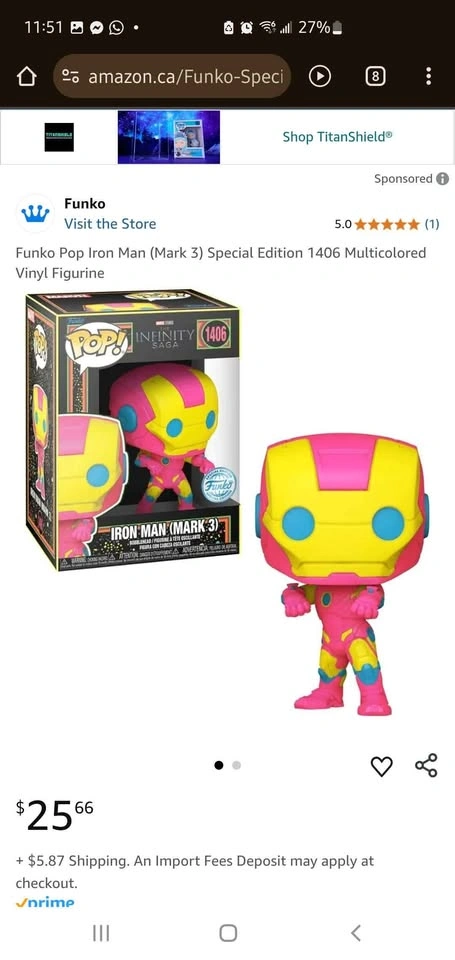 Funko Pop! Marvel Iron Man Mark 3 Target Exclusive #1406 - photo 2