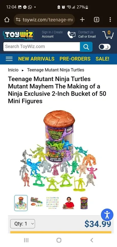Teenage Mutant Ninja Turtles 2-Inch, Bucket of 50 Mini Figures - photo 2
