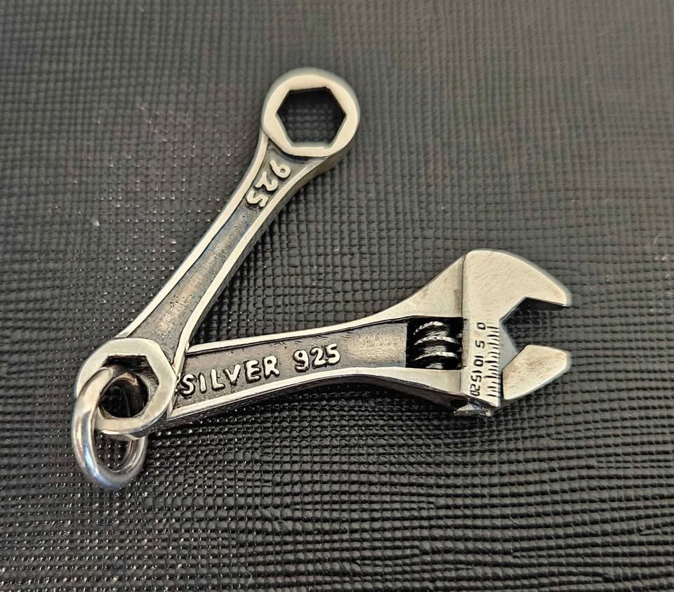 925 Silver Spanner and Wrench Pendants - photo 3