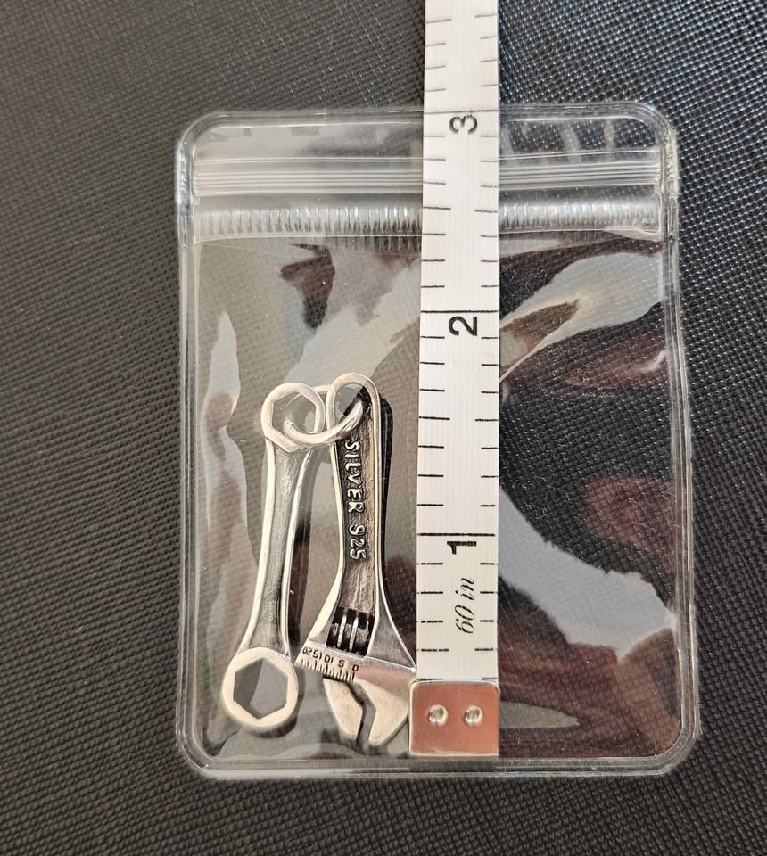 925 Silver Spanner and Wrench Pendants - photo 4