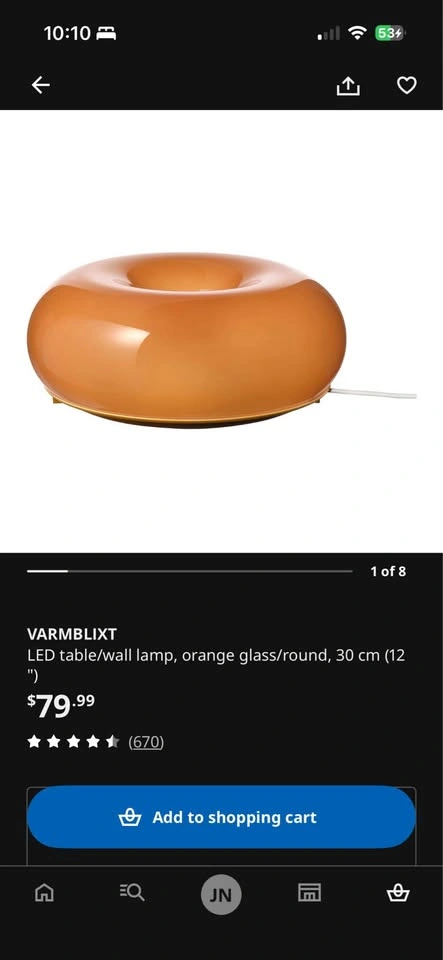 IKEA VARMBLIXT Donut Lamp – Viral Designer Light ✨ - photo 4