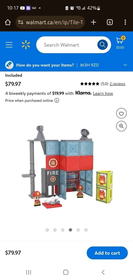 Tile Town Fire Station Magnetic Tiles Playset - photo 2