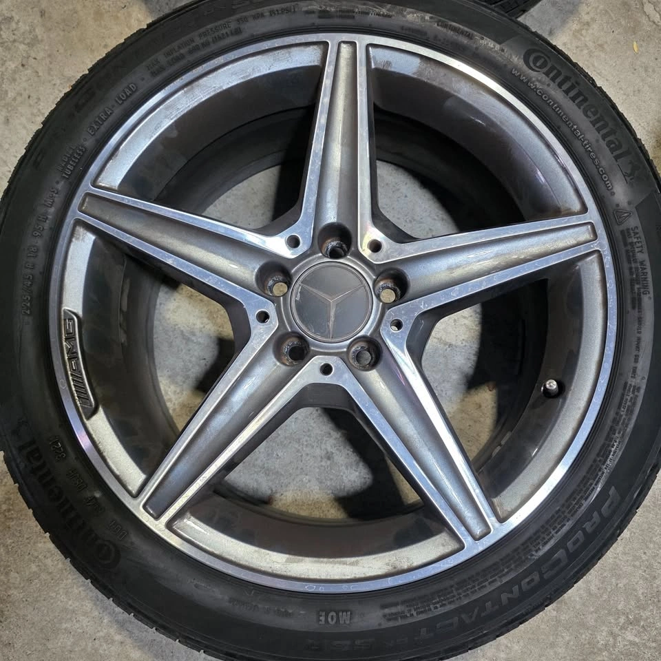 18 inch Mercedes Benz OEM Rims with Continental Tires - photo 2