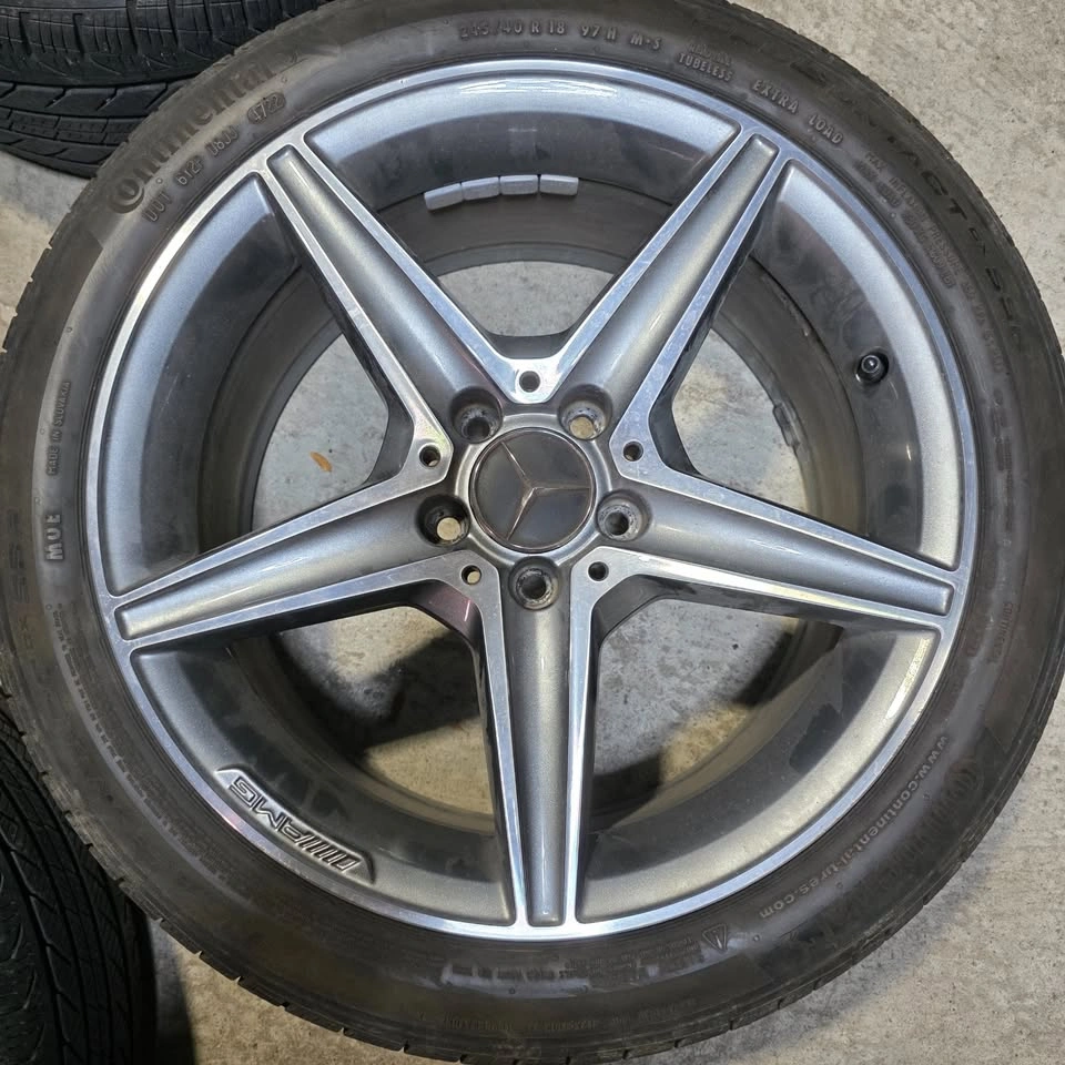 18 inch Mercedes Benz OEM Rims with Continental Tires - photo 3