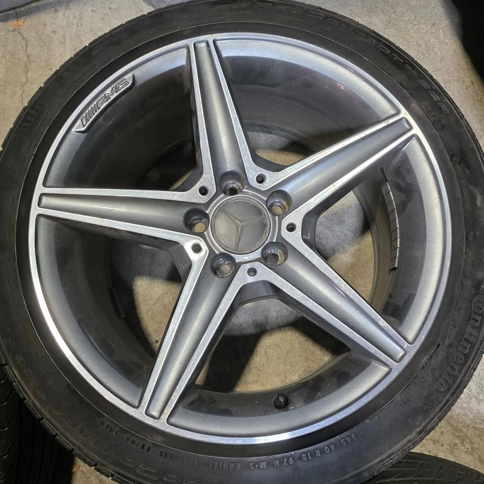 18 inch Mercedes Benz OEM Rims with Continental Tires - photo 4