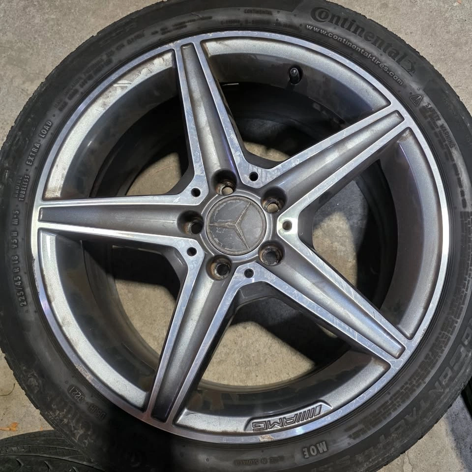 18 inch Mercedes Benz OEM Rims with Continental Tires - photo 5