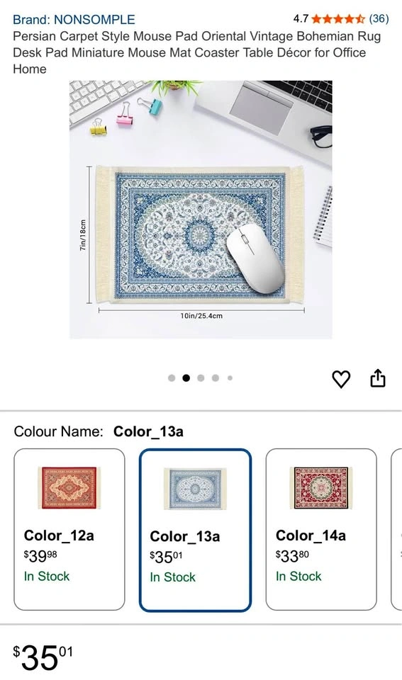 Mouse Pad - Persian Carpet Style