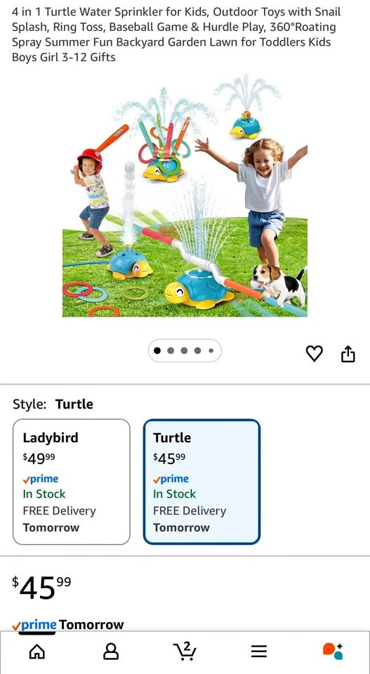 Water Sprinkler Toy for Kids
