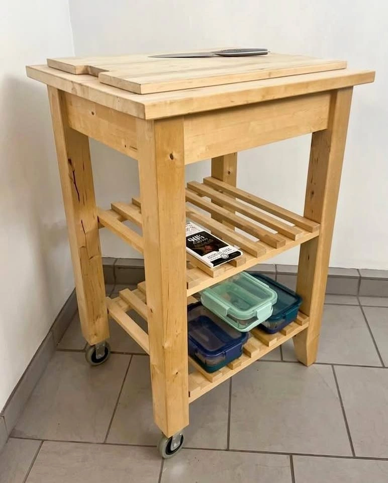 IKEA BEKVÄM Kitchen Cart / Utility Cart - Like New Solid Wood
