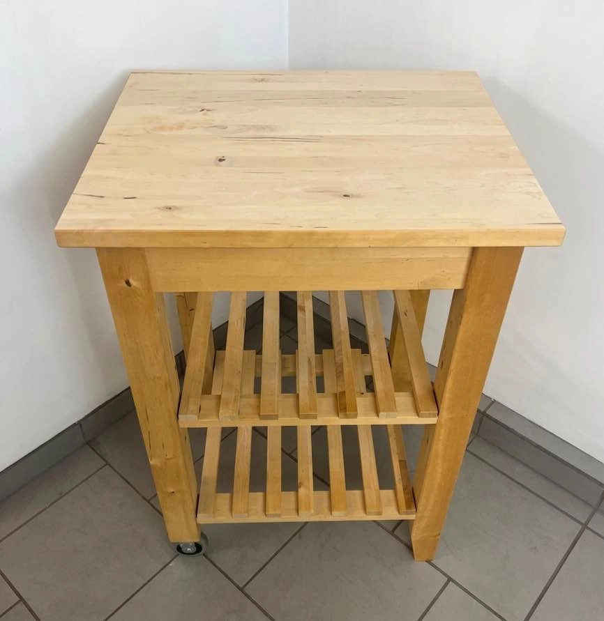 IKEA BEKVÄM Kitchen Cart / Utility Cart - Like New Solid Wood - photo 3