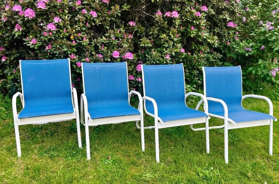 Set of 4 Telescope Casual Aruba Sling Patio Chairs