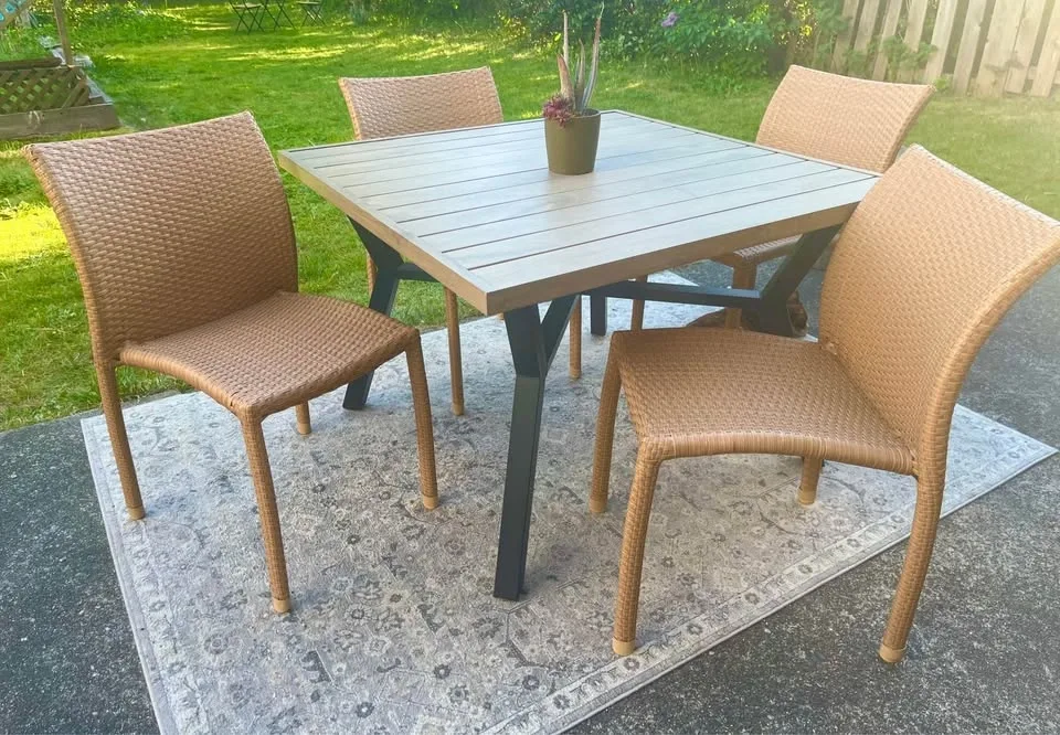 Ratana Riviera Outdoor Dining Set – Table + 4 Chairs