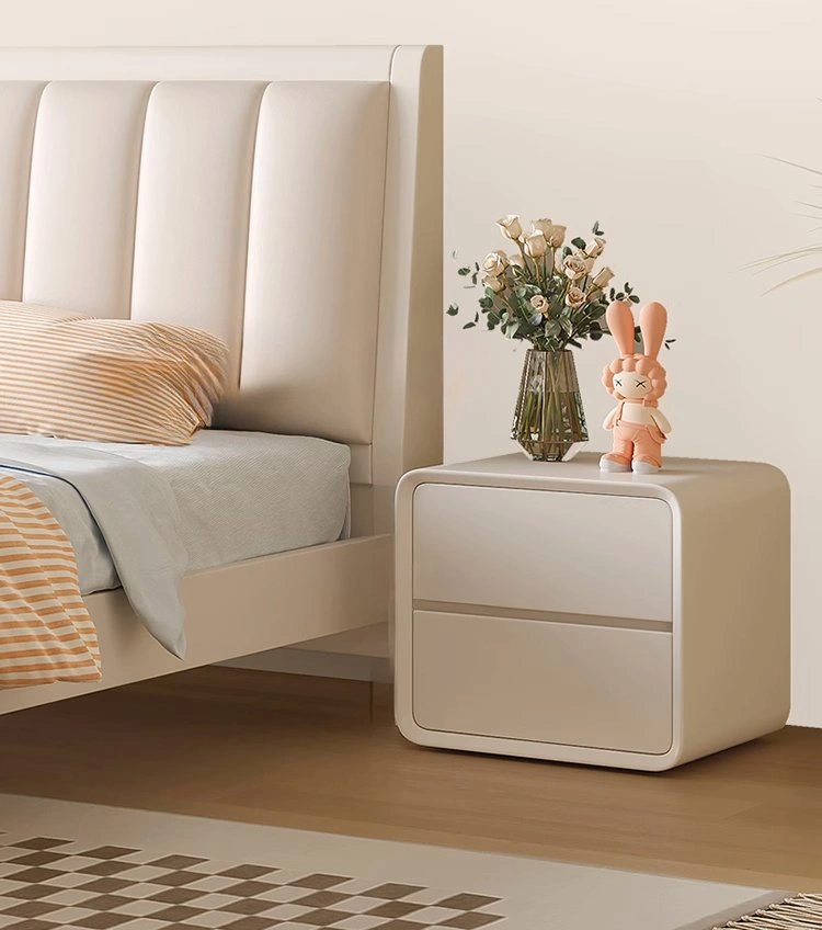 A409 Wood+ Metal & PU Leather Nightstand CBD017 ~ From $98 - photo 2