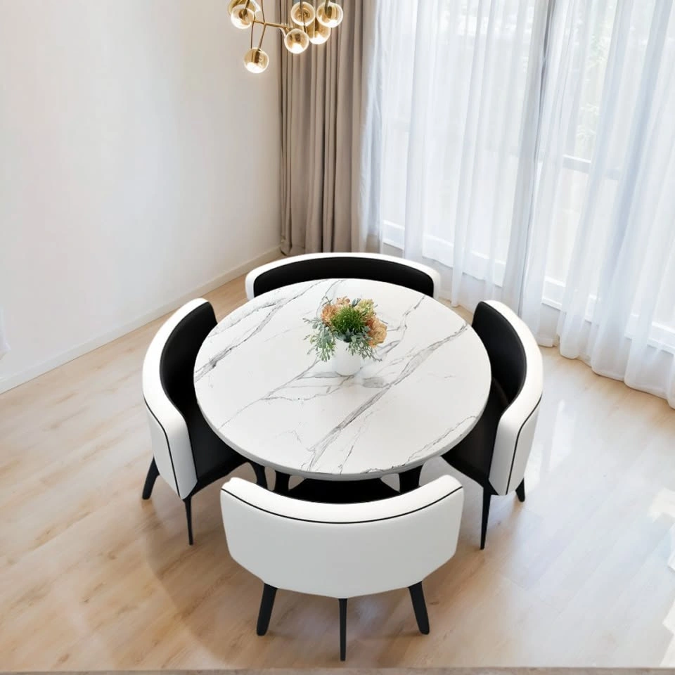 Compact Urban Cafe Dining Set - White/Black - photo 2