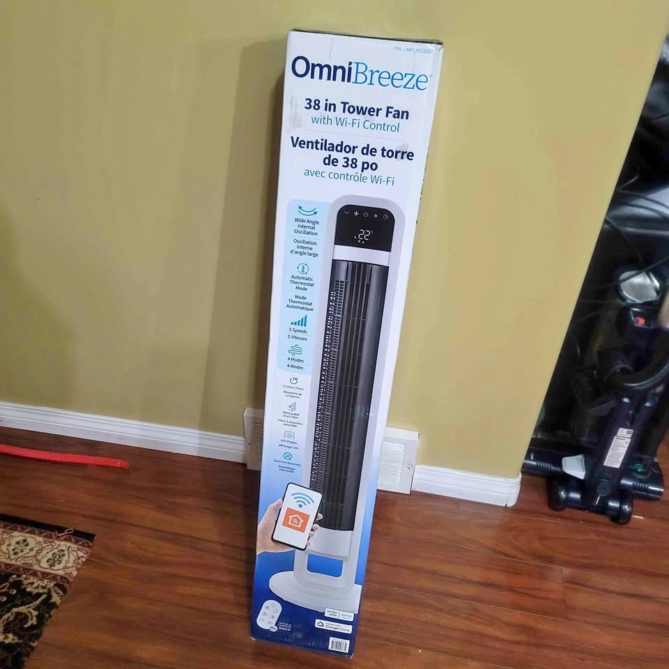 Omnibreze Tower fan (Brand new in box) Remote missing
