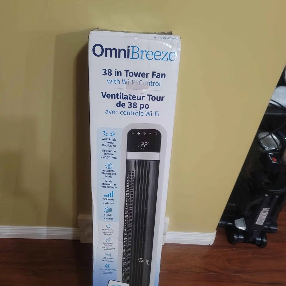 Omnibreze Tower fan 38" Brand new with remote control - in box - photo 2
