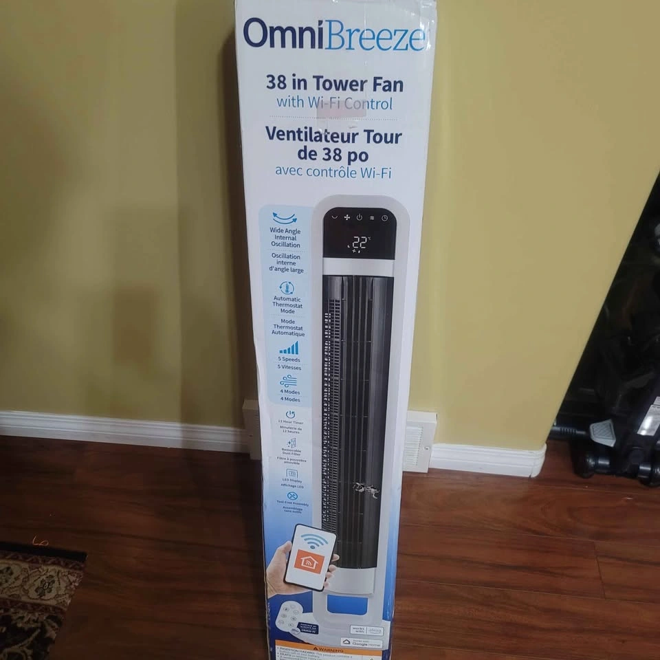 Omnibreze Tower fan 38" Brand new with remote control - in box - photo 3