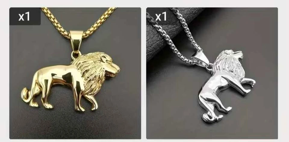 Muscle for Man Accessories Beast Golden Lion Animal Pendant - photo 2